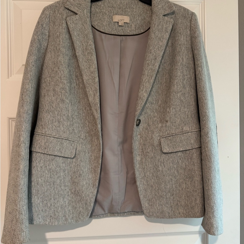 LOFT Women's Classic Gray Suit Jacket